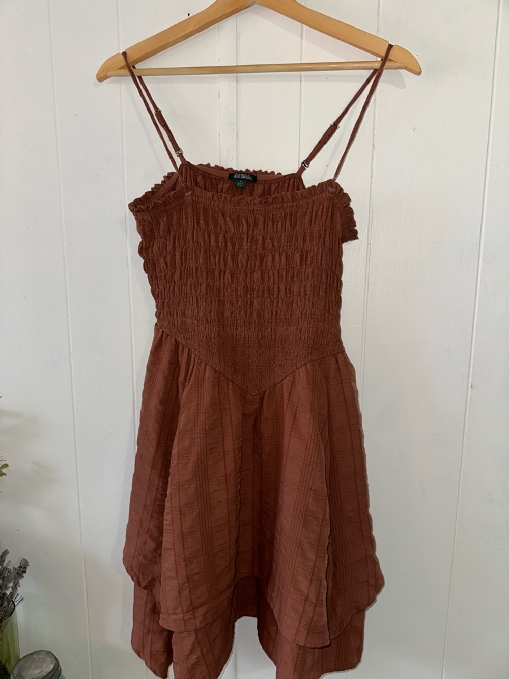 Wild fable Rust Brown Smocked Sundress with Spaghetti Straps size medium